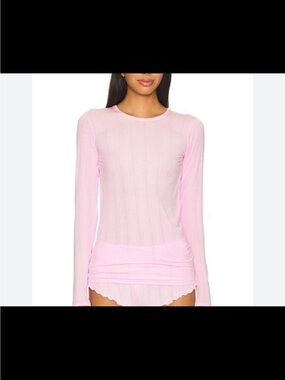 Negative whipped long sleeve in babe, small